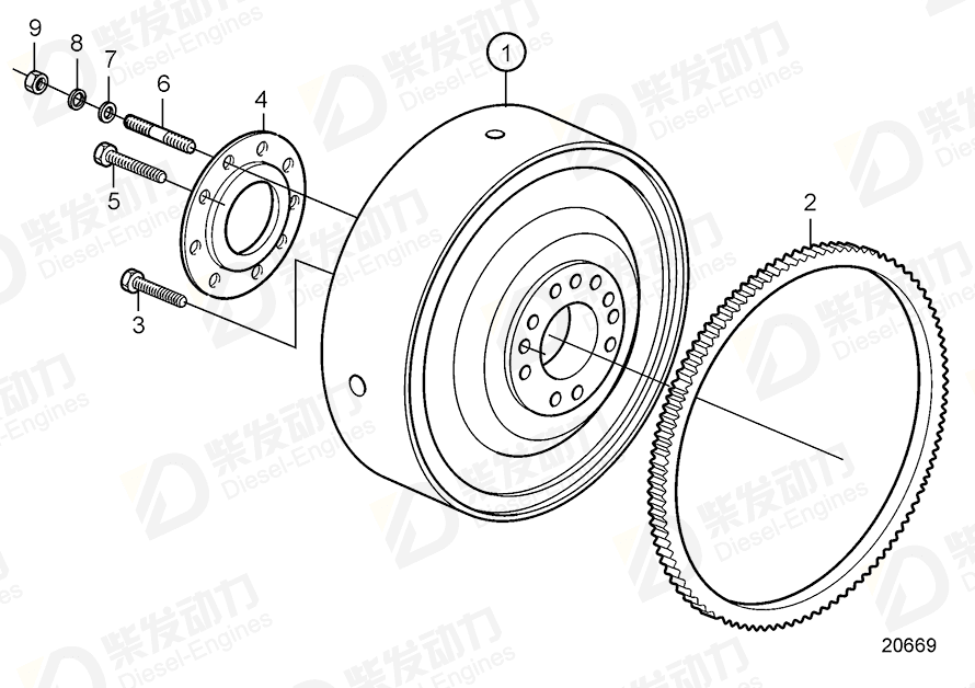 VOLVO Stud 20459930 Drawing